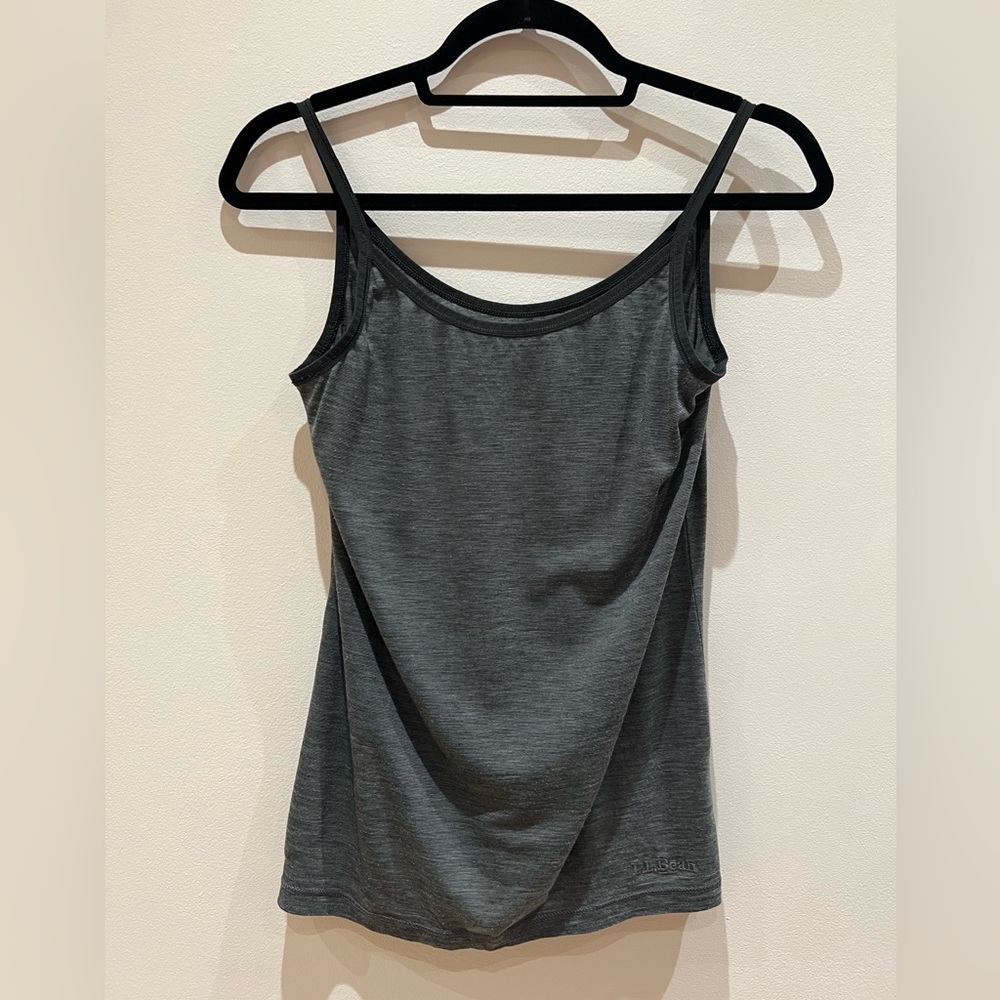 LLBean Heather Gray Tank Top Size Small